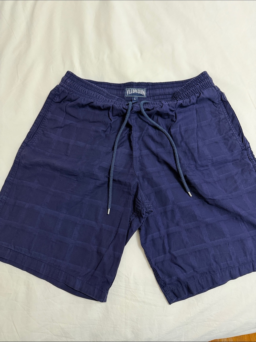 Vilebrequin Deep Navy Textured Lounge Shorts